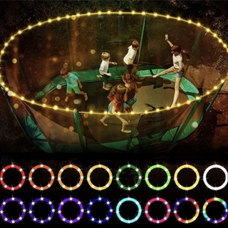 Trampolin lyskæde med  multifarvet lys - 12 m 120 lys